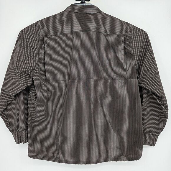 North Face Shirt Mens 2XL Striped Button Up Lightweight Nylon Hiking Outdoor - Picture 4 of 12